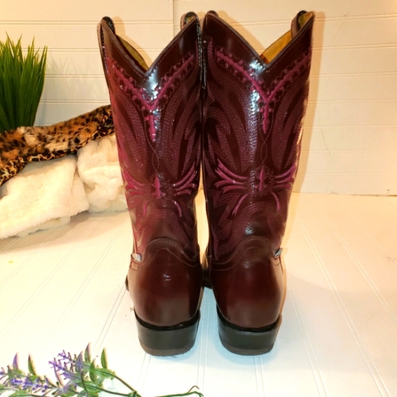Corral cowgirl boots/ burgundy made in Mexico !Tejana - Picture 2 of 11